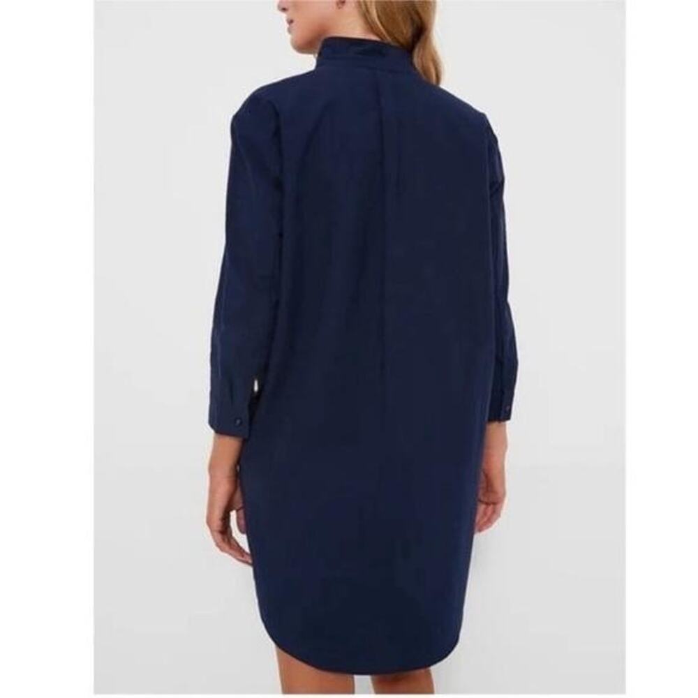 Tuckernuck Pomander Place Shirt Dress Womens XS Navy Cotton 3/4 Sleeve Shift New - Picture 4 of 16